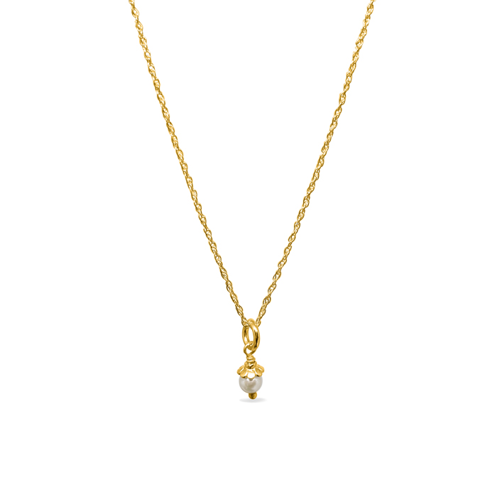 Halskette Ina 42-45 cm Gold mit Anhänger Noa Perle